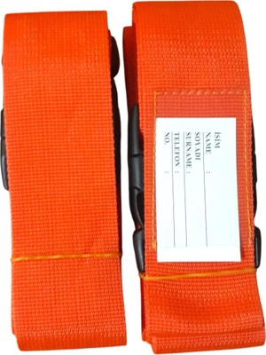 1001 Kemeri,bavul Kemeri 2 Adet + 1 Adet Şeffaf Pasaport Kılıfı (Turuncu)