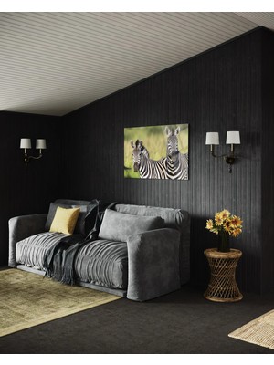 Baskı Perisi Zebra Cam Tablo 238