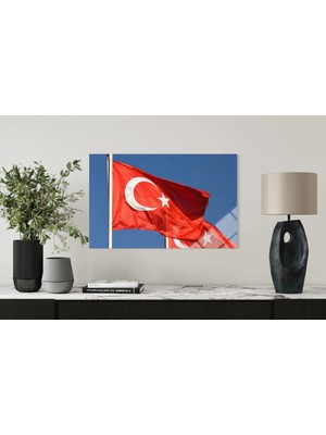 Baskı Perisi Türk Bayrağı Cam Tablo 107