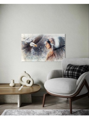 Baskı Perisi Modern Sanat Cam Tablo 624