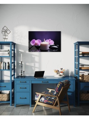 Baskı Perisi Çiçekler Cam Tablo 326