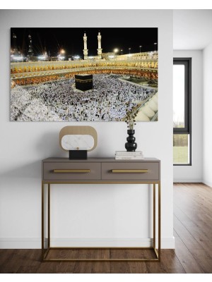 Baskı Perisi Mekke Mescid-I Haram - Kâbe  Cam Tablo (439)
