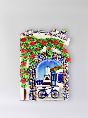 Mundy Köyceğiz Polyester Kabartmalı Magnet 5,5 x 7 cm Dekoratif Hediyelik Buzdolabı Süsü (KOD:1540)