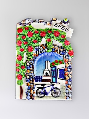 Mundy Efes Polyester Kabartmalı Magnet 5,5 x 7 cm Dekoratif Hediyelik Buzdolabı Süsü (KOD:1536)