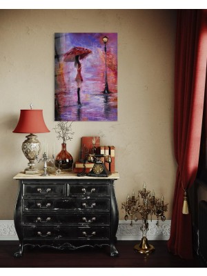 Baskı Perisi Modern Sanat  Cam Tablo 606