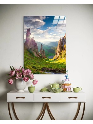 Baskı Perisi Manzara Cam Tablo 232