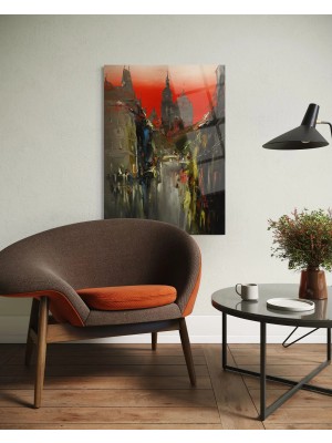 Baskı Perisi Modern Sanat Cam Tablo 604