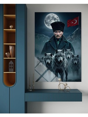 Baskı Perisi Atatürk Cam Tablo 180