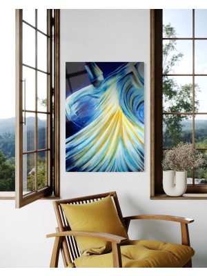 Baskı Perisi Modern Sanat Cam Tablo 614