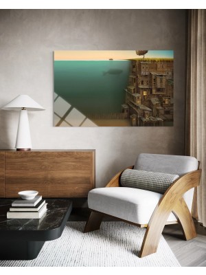 Baskı Perisi Modern Sanat Cam Tablo  637