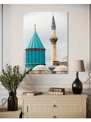 Baskı Perisi Mevlana Müzesi Cam Tablo (468)
