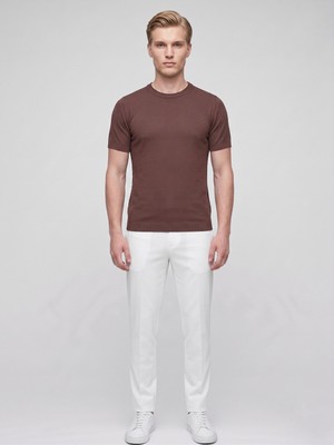 Plus Scorpion Erkek Bisiklet Yaka Kısa Kollu Triko Tişört – Slim Fit Modern Kesim Yazlık T-Shirt
