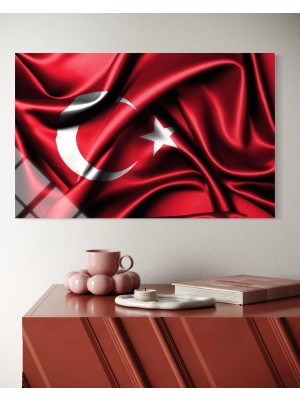 Baskı Perisi Türk Bayrağı Cam Tablo  103