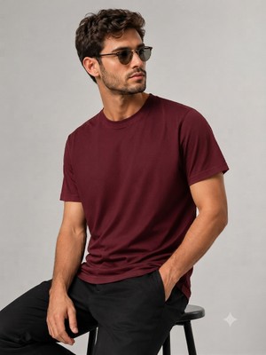 Me Selection %100 Pamuk Bisiklet Yaka  Basic Tişört