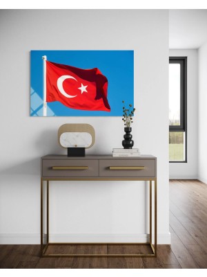 Baskı Perisi Türk Bayrağı Cam Tablo 112