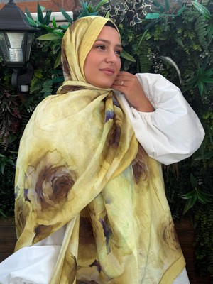 Ayçiçeği Bambu Kraş Soft Şal Kadın