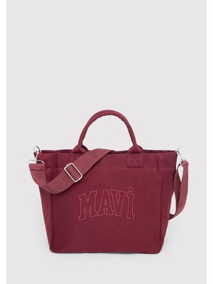 Mavi Mavi Logo Nakışlı Bordo Omuz Çantası 1914358-70404
