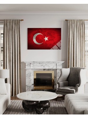 Baskı Perisi Türk Bayrağı Cam Tablo 101