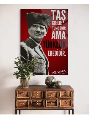 Baskı Perisi Atatürk Cam Tablo 114