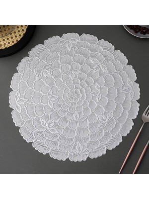 On Dekor 6'lı Amerikan Servis Flower - Silver