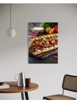 Baskı Perisi Yiyecek ve Içecek Cam Tablo 127