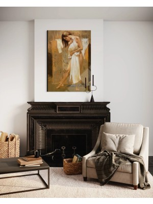 Baskı Perisi Modern Sanat Cam Tablo  659