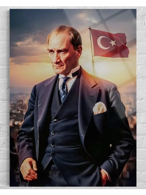 Baskı Perisi Atatürk Cam Tablo 106