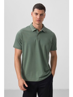 Tommy Life Açık Yeşil Standart Kalıp Basic Polo Yaka Erkek T-Shirt - 87768