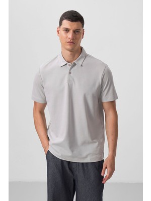 Taş Standart Kalıp Basic Polo Yaka Erkek T-Shirt - 87768