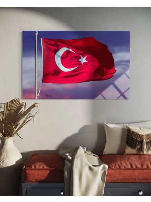 Baskı Perisi Türk Bayrağı Cam Tablo 104