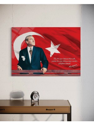 Baskı Perisi Atatürk Cam Tablo 138