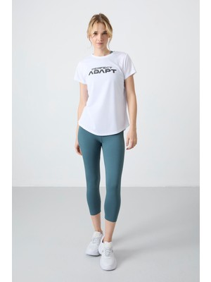 Tommy Life Orman Yeşili Yüksek Bel Slim Fit Dar Paça Kadın Kapri Tayt - 93097