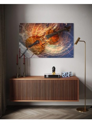 Baskı Perisi Modern Sanat Cam Tablo 639