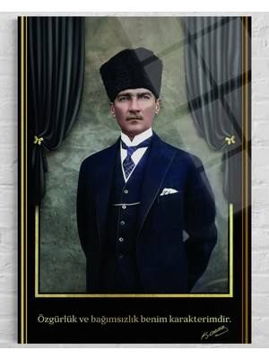 Baskı Perisi Atatürk Cam Tablo 105