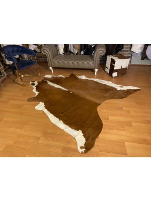 Fiesta Leather Art Hakiki Deri Dana Postu - Kahve Beyaz - 210 x 250 - 2260801000005