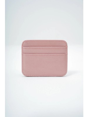 TeknoKapsül Trend Alaçatı Stili Kadın Pudra Pembe Suni Deri Mini Kartlık ALC-X14079