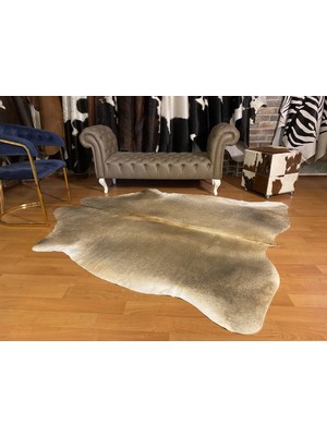 Fiesta Leather Art Hakiki Deri Dana Postu - Krem - 185 x 215 - 2260501000015