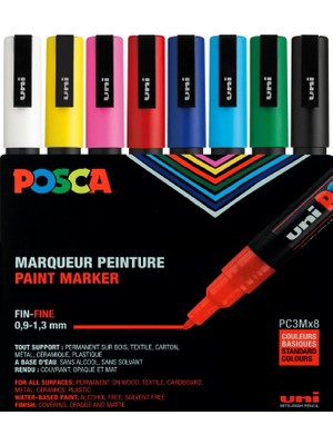 1001 Pc-3m/7+1p.01 Su Bazlı Poster Markörü