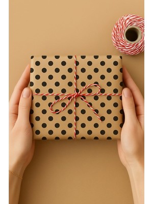 1001 5 Adet Ambalaj Kağıdı, Hediye Paket Kağıdı, Kraft Puantiye (70X100CM) | Hediye Paketi, Ambalaj