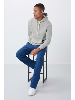 Tommy Life Parlament Pamuklu Kalın İçi Tüylü Yumuşak Dokulu Oversize Nakışlı Erkek Eşofman Altı -82146