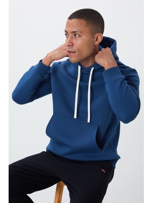 Tommy Life Parlament Pamuklu Kalın İçi Tüylü Yumuşak Dokulu Comfort Fit Nakışlı Erkek Sweatshirt - 88419