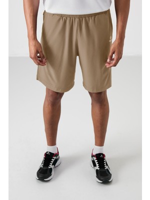 Tommy Life Bej Kalın Yumuşak Comfort Fit Erkek Şort - 81268