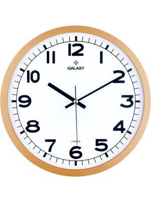 1001 216-3 Serisi Metal Görünümlü Sessiz Akar Duvar Saati 30 cm