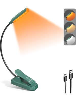 1001 Yatakta Kitaplar Için Okuma Işıkları, 10LED Parlak Kitap Işığı, 3 Renk ve 3 Parlaklık, Şar