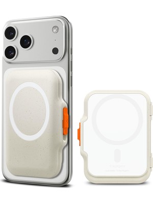 1001 Magsafe Destekli Cüzdan Tintap Mag Fit (6 Kartlık) Bej - AFA07616 (Spigen Tr Garantili)
