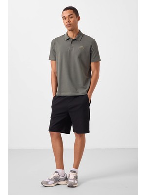 Tommy Life Siyah Standart Fit Dokuma Hafif Esnek Chino Erkek Şort - 81292