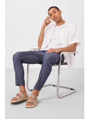 Kot Lacivert Standart Fit Dokuma Hafif Esnek Chino Erkek Pantolon - 82177