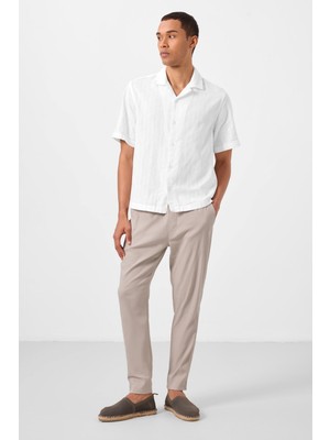 Taş Standart Fit Dokuma Hafif Esnek Chino Erkek Pantolon - 82177