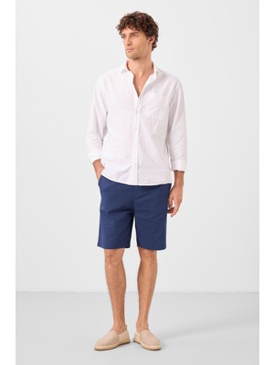 Tommy Life Parlament Standart Fit Dokuma Hafif Esnek Chino Erkek Şort - 81291