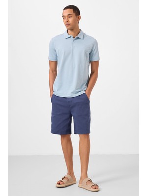 Tommy Life Parlament Standart Fit Dokuma Hafif Esnek Chino Erkek Şort - 81293